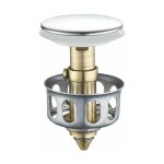 2 pices filtre universel pour lavabo, bassin  noyau de rebond en acier inoxydable, filtre d'vier pour ...
