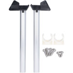 2 pi�ces goutti�re de serre �vacuation d'eau argent�e kit de drainage avec tuyau de descente