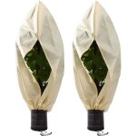 2 pices housse hivernage pour plantes, couverture d'hiver vgtale non tisse, housse hivernage plante, ...