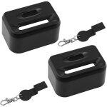 2 pieces (noir) protge - boucle ceinture de scurit support d'attache de sige de voiture car beltlock ...
