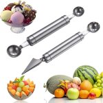 2 pièces outil à découper les fruits Éplucheur de fruits cuillère de melon, coupe salade de bricolage ... 2 pièces outil à découper les fruits Éplucheur de fruits cuillère de melon, coupe salade de bricolage ...