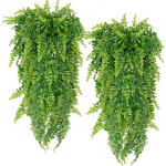 2 pi�ces plante artificielle foug�re de boston plantes, fausse mur v�g�tal artificiel tombante, la maison ...