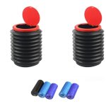 2 pi�ces portable poubelle seau de voiture r�tractable, avec 100 sacs poubelles, poubelle pliante voiture ...