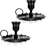 2 pièces rétro bougeoirs en fer, chandelier vintage avec poignée, chamberstick en noir métal pour décoration ... 2 pièces rétro bougeoirs en fer, chandelier vintage avec poignée, chamberstick en noir métal pour décoration ...
