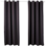 Woltu - 2 pièces rideaux occultant à ?illets pour fenêtre porte, thermique isolant, 135x175cm, anthracite ... Woltu - 2 pièces rideaux occultant à ?illets pour fenêtre porte, thermique isolant, 135x175cm, anthracite ...