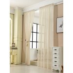 2 pi�ce rideau semi - transparent, suspension avec passe - tringle voilage, 140x175 cm, sable, vh5856sd ...