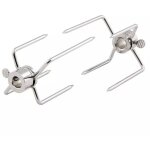 2 pièces rôtissoire bbq fourchette en acier inoxydable broche bbq fourchette charbon de bois poulet bbq ... 2 pièces rôtissoire bbq fourchette en acier inoxydable broche bbq fourchette charbon de bois poulet bbq ...