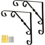 2 pi�ces supports d'�tag�re d�coratifs, support de tablette flottante murale, equerre tablette m�tal ...