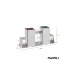 2 supports serre bche pour empiler du bois de chauffage en acier 34 cm x 10 cm x 15 cm gris