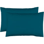 Le linge de jules - 2 taies d'oreiller 50 x 70 cm - bleu canard