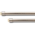 Store menuiserie - 2 tringles  rideaux, sans perage, par pression, nickel, extensible 50 - 80 cm