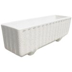 Anaparra - 2 unités jardinière en gravier lavé thym 80x30x36cm. blanc Anaparra - 2 unités jardinière en gravier lavé thym 80x30x36cm. blanc