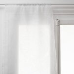 Lot de 2 voilages � effet feuille avec motifs d�vor�s v�g�taux - blanc, dimensions 60 x 120 cm, livraison ...