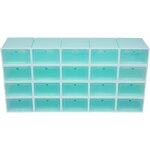 Senderpick - 20 botes de rangement pour chaussures en plastique transparent, pliables, empilables, organiseur ...