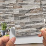 20 pi�ces adh�sive d�corative � carreaux pour salle de bains et cuisine stickers carrelage, imitation ...