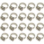 Aiducho - 20 pices collier de serrage tuyau, collier de serrage tuyau rglable 10 - 16mm, 304 collier ...