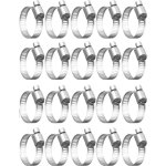20 pi�ces collier de serrage tuyau, collier de serrage tuyau r�glable 20 - 32mm, 304 collier de serrage ...