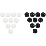20 pices sries billes 16 mm de verre culotte en boules dcoration couleur ppites jouet noir et blanc ...