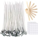 200 pièces mèche de bougie en coton (2 tailles) pour la fabrication de bougies bricolage(9 / 15cm) - ... 200 pièces mèche de bougie en coton (2 tailles) pour la fabrication de bougies bricolage(9 / 15cm) - ...