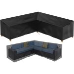 200 x 270 x 82 cm - housse de protection pour meubles de jardin en forme de l - impermable - en rotin ...