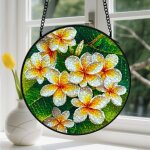 20cm suspension vitrail fen�tre - accroche - soleil chic floral, jardin terrasse, no�l, f�te des m�res, ...