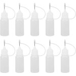 20pcs bouteilles d'aiguille vides, applicateur de bouteille de colle de bouteille de colle vide de 20 ...
