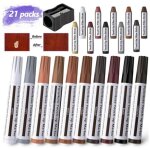 21 pcs stylos de retouche de meubles marqueur feutr� multi - usages kit de r�paration de meubles pour ...