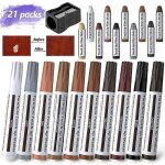 21 pi�ces stylos de retouche pour meubles marqueur en feutre polyvalent kit de r�paration de meubles ...
