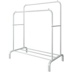 Mediawave store - 210962 portemanteau multifonction � double tringle avec �tag�re de rangement