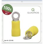 Quadrios - 22c456 cosse � oeillet section max. =6. 0 mm� � du trou=4. 3 mm partiellement isol� jaune ...