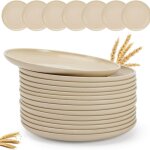 23cm assiettes service de table plastique 14pcs, vaisselle et arts de la table non fragile et l�ger id�al ...