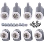 23mm 8 pcs galet rouleau roulette roue pour porte de douche, roulettes coulissantes porte salle de bain ...