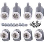 23mm 8 pcs galet rouleau roulette roue pour porte de douche, roulettes coulissantes porte salle de bain ...