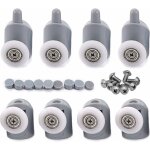 23mm 8 pcs galet rouleau roulette roue pour porte de douche, roulettes coulissantes porte salle de bain. ...