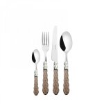 24 pi�ces couverts ensemble dans un bo�tier en bois transparent cristallo ghiera cromata bugatti