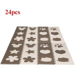 Sifree - 24pcs dalles mousse doux tapis pour enfants bb, puzzle tapis en mousse eva activit tapis ...
