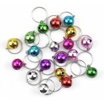 24pcs pendentifs grelots pour collier de chien ou chat, 14mm clochette pour chat en m�tal, adorable cloches ...