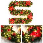 270cm guirlande artifici sapin lumineux noël rotin artifici guirlande avec décoration de la lampe led ... 270cm guirlande artifici sapin lumineux noël rotin artifici guirlande avec décoration de la lampe led ...