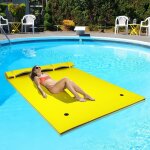 270x180cm tapis flottant de piscine en mousse xpe resistant, bouee flottant pour 3 - 5 personnes et 3 ...