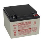 2gt roues et roulettes - batterie agm vrla plomb etanche 12v - 24 ah genesis