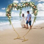 2m arc de mariage m�tal en forme de coeur fond stand arch frame fleur ballon or