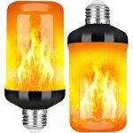 2pcs ampoule de flamme e27, 5w led ampoule effet flamme avec 4 modes d'�clairage, ampoules d�coratives ...