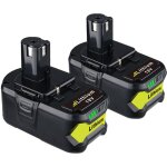 Pdstation - 2pcs batterie de rechange 8. 0ah pour ryobi 18v rb18l50 one + batterie li - ion ryobi p108 ...