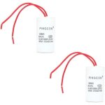 2pcs cbb60 ac 450v condensateur de fonctionnement du moteur de cylindre conducteur 2 filscbb60?25uf?