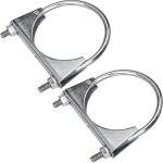 2pcs colliers de serrage pour tuyau d'chappement, 89 mm u bolt clamp colliers d'chappement universel ...
