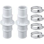 2pcs connecteur de tuyau de piscine, avec 4 acier inoxydable colliers de serrage 32mm ou 38mm adaptateur ...