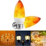 ?2pcs?e27 led bougie flamme ampoule atmosph�re ampoule d�corative