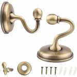2pcs embrasses de rideaux crochets, rideau crochet en bronze, vintage u support mural crochet pour suspendre ...