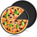 2pcs moule à pizza rond de 22cm, acier au carbone avec revêtement anti - adhésif plaques de cuisson pour ... 2pcs moule à pizza rond de 22cm, acier au carbone avec revêtement anti - adhésif plaques de cuisson pour ...