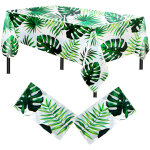 2pcs nappes hawa�ennes, nappe en plastique, imperm�able et r�sistante � l'huile, nappe en feuille de ...